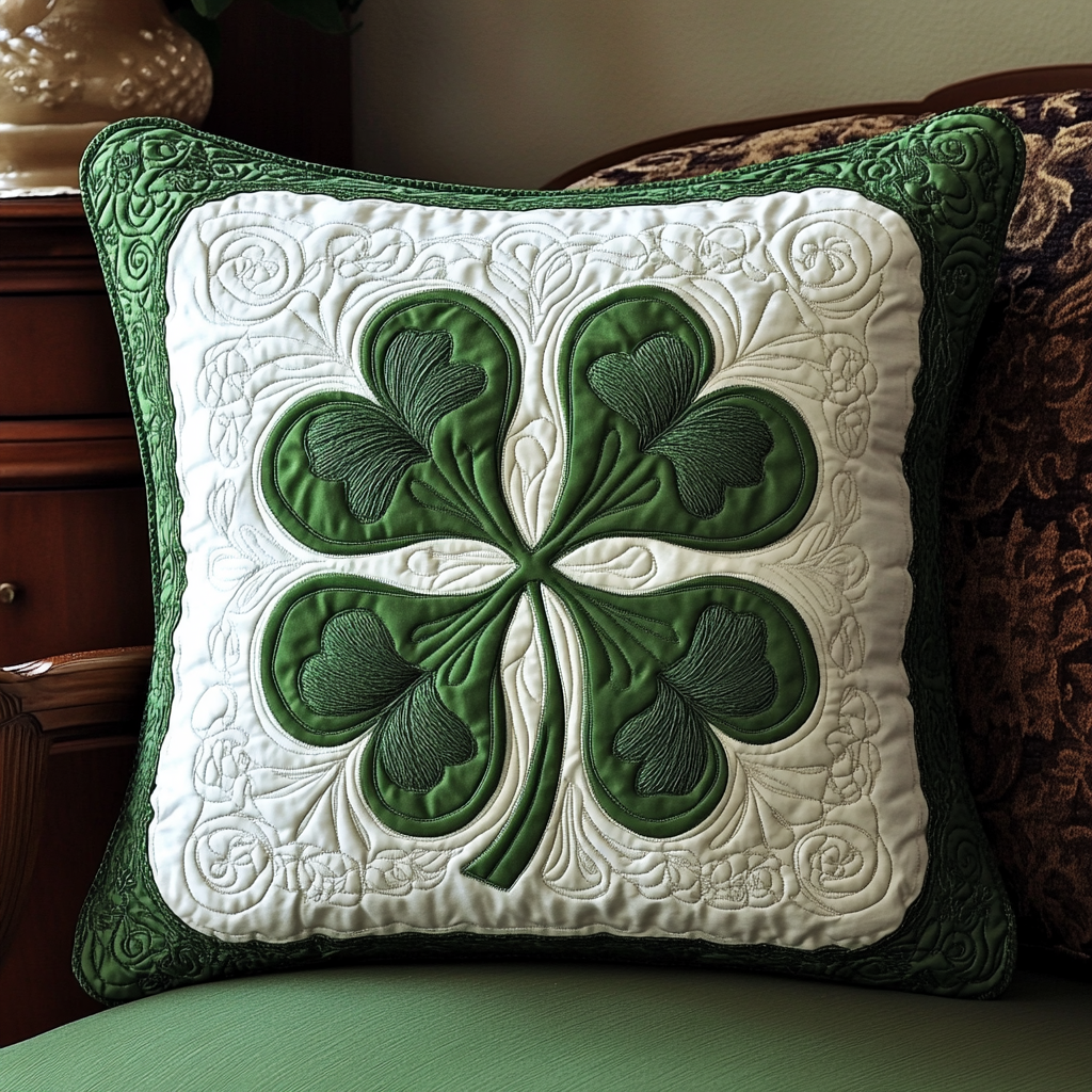 Green Serenity Quilted Pillow Case NCU0VH2577