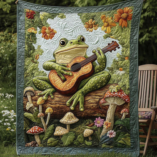 Green Strings Quilted Blanket NCU0PT7165