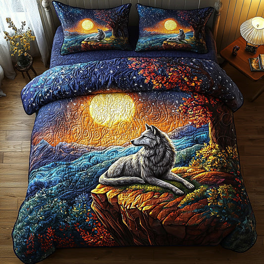 Grey Whisper 3-Piece Quilted Bedding Set NCU0DV6430