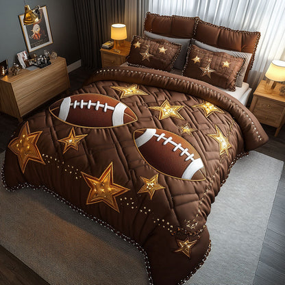 Gridiron Dreams 3-Piece Quilted Bedding Set NCU0PT3700