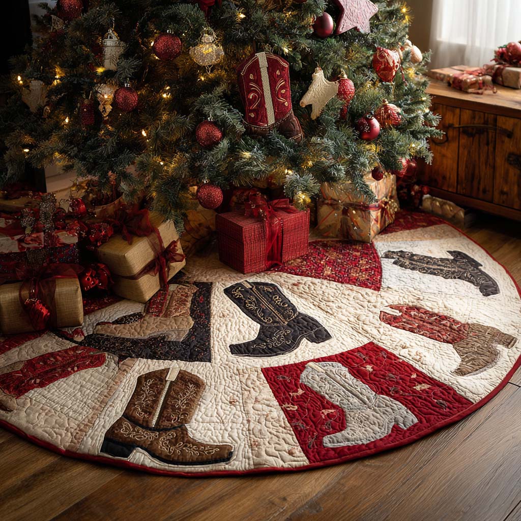 Grit Leather Christmas Quilted Tree Skirt NCU0NT11208