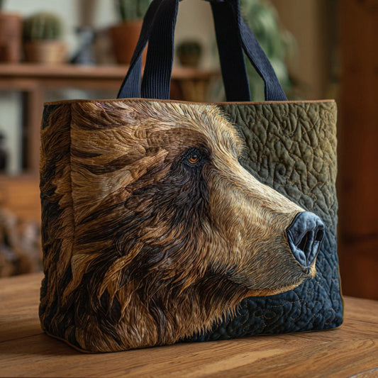 Grizzly Dreams Quilted Tote Bag NCU0PT8718