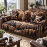 Grizzly Mountain Lodge Quilted Sofa Cover NCU0DV10093