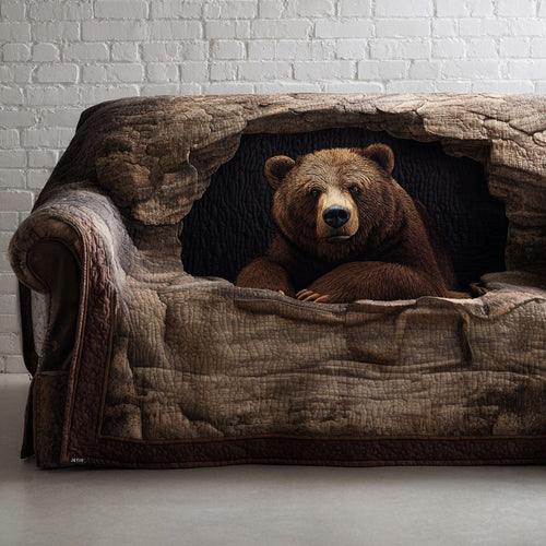 Grizzly Rest Quilted Sofa Cover NCU0PT9723