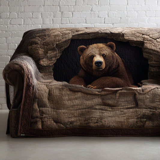 Grizzly Rest Quilted Sofa Cover NCU0PT9723