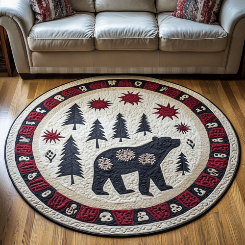 Grizzly Spirit Quilted Round Mat NCU0DK4909