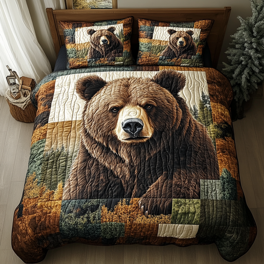 Grizzly Trail 3-Piece Quilted Bedding Set NCU0DV4531