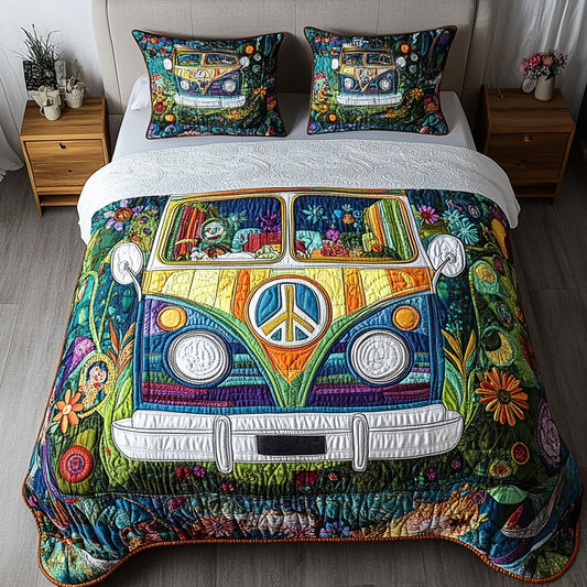 Groovy Ride 3-Piece Quilted Bedding Set NCU0NT3897