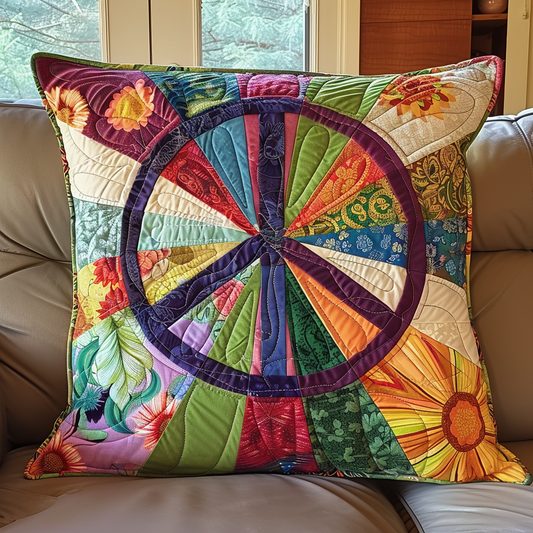 Groovy Sun Peace Quilted Pillow Case NCU0PT131