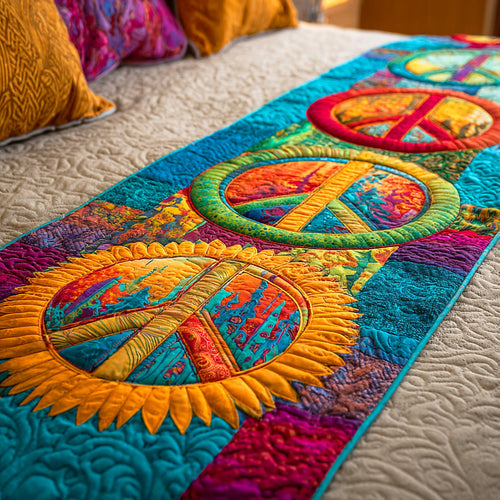 Groovy Bloom Quilted Bed Runner NCU0TD1256