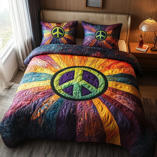 Groovy Days 3-Piece Quilted Bedding Set NCU0DV5546