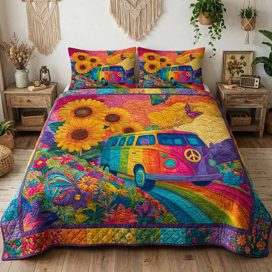 Groovy Escape 3-Piece Quilted Bedding Set NCU0NT12296