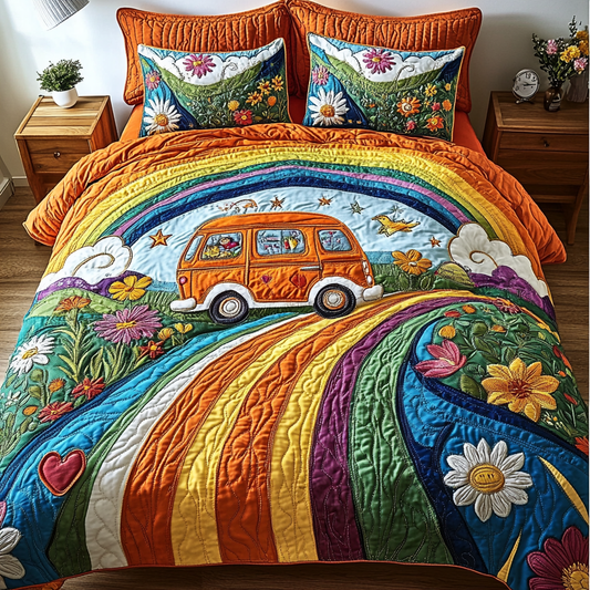 Groovy Getaway 3-Piece Quilted Bedding Set NCU0DK4348