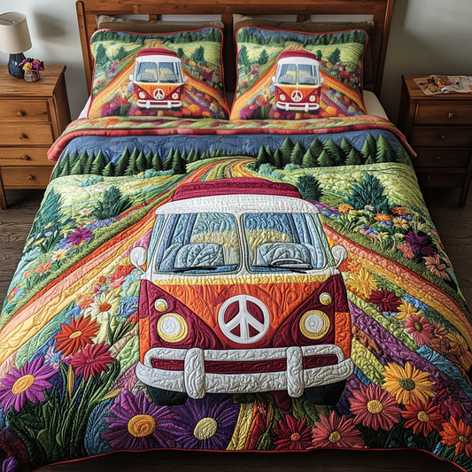 Groovy Getaway 3-Piece Quilted Bedding Set NCU0VH5121