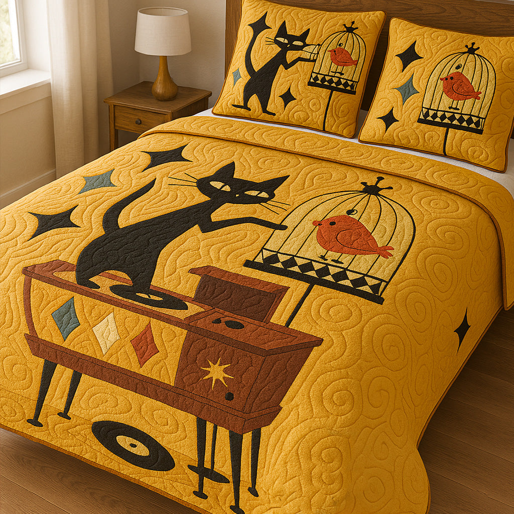 Groovy Mischief 3-Piece Quilted Bedding Set NCU0NT5688