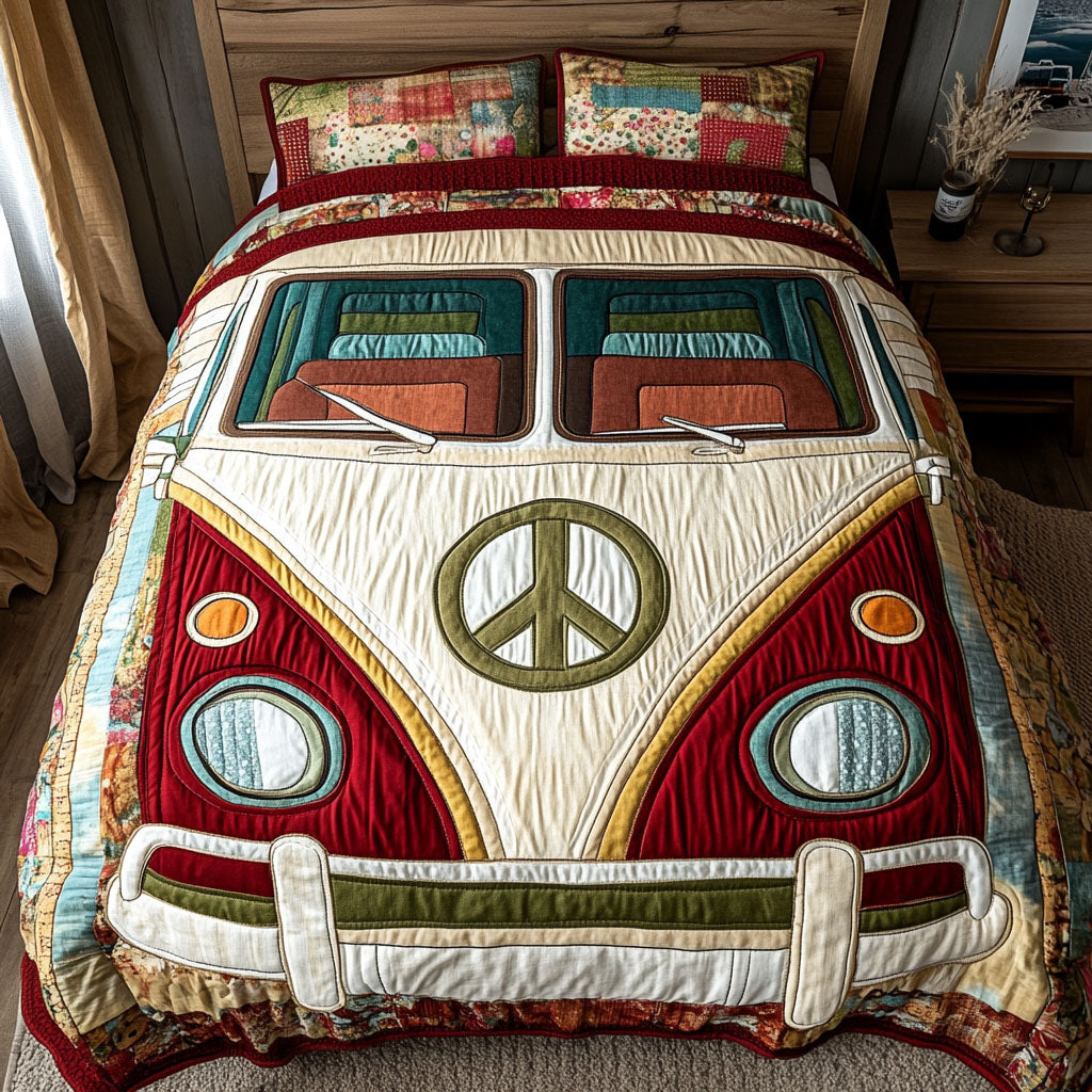 Groovy Ride Dreams 3-Piece Quilted Bedding Set NCU0PT3969