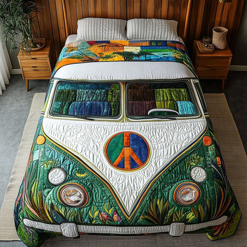 Groovy Road Trip 3-Piece Quilted Bedding Set NCU0PT4110