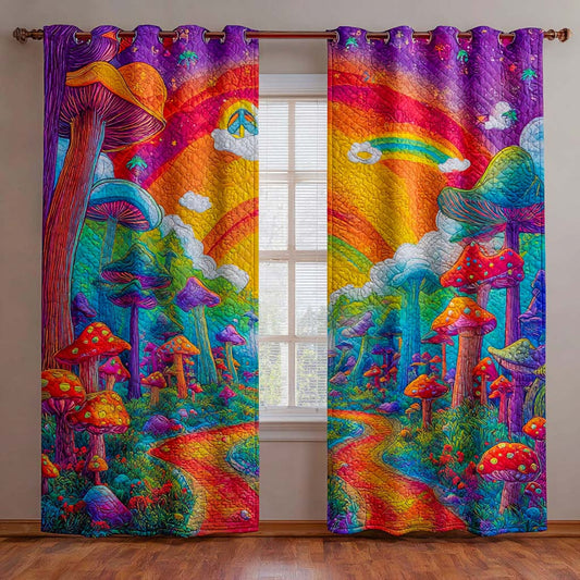 Groovy Spirit Quilted Curtains NCU0XD1569