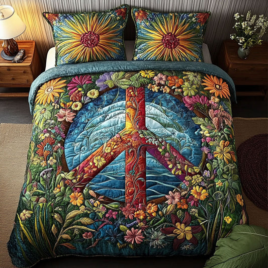 Groovy Vibes 3-Piece Quilted Bedding Set NCU0PT3951