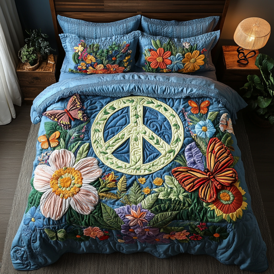 Groovy Vibes 3-Piece Quilted Bedding Set NCU0VH3092