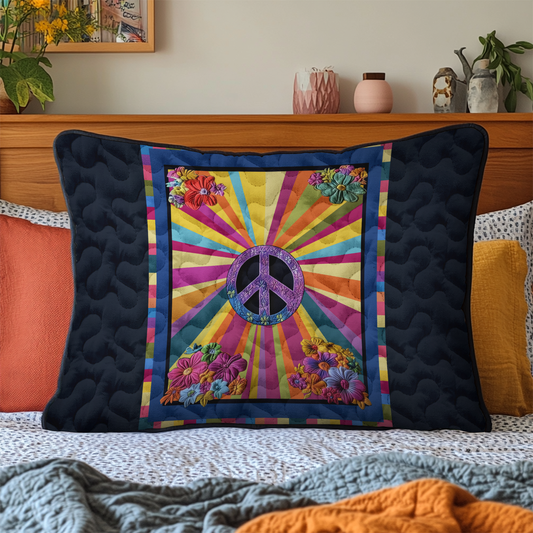 Groovy Vibes Quilted Bedding Pillow Case NCU0DK5465