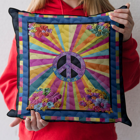 Groovy Vibes Quilted Pillow Case NCU0DK5464
