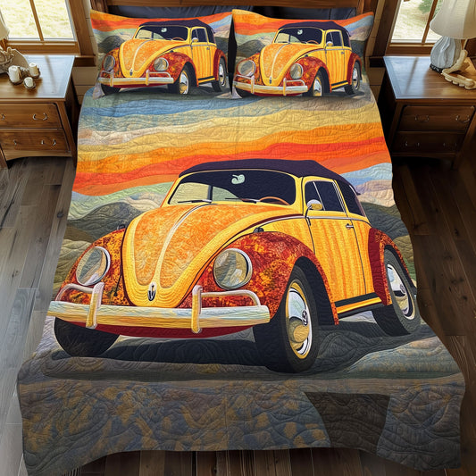 Groovy Wheels 3-Piece Quilted Bedding Set NCU0PT5315