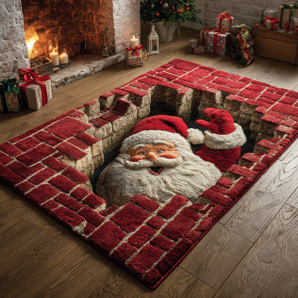 Grotto Santa Claus Area Rug NCU0HH1258