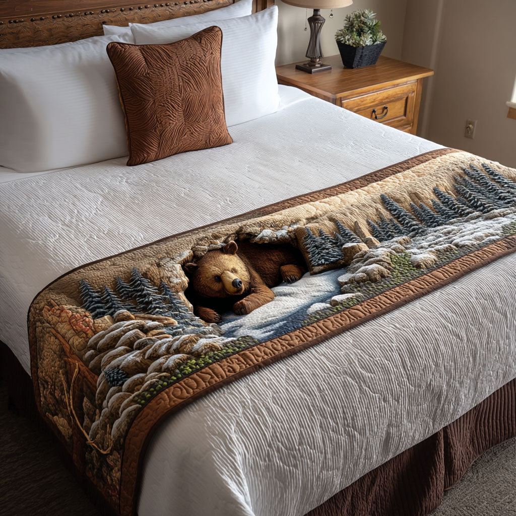 Grove Bear Quilted Bed Runner NCU0PT9793