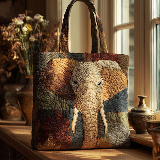 Guardian Elephant Quilted Tote Bag NCU0PT8913
