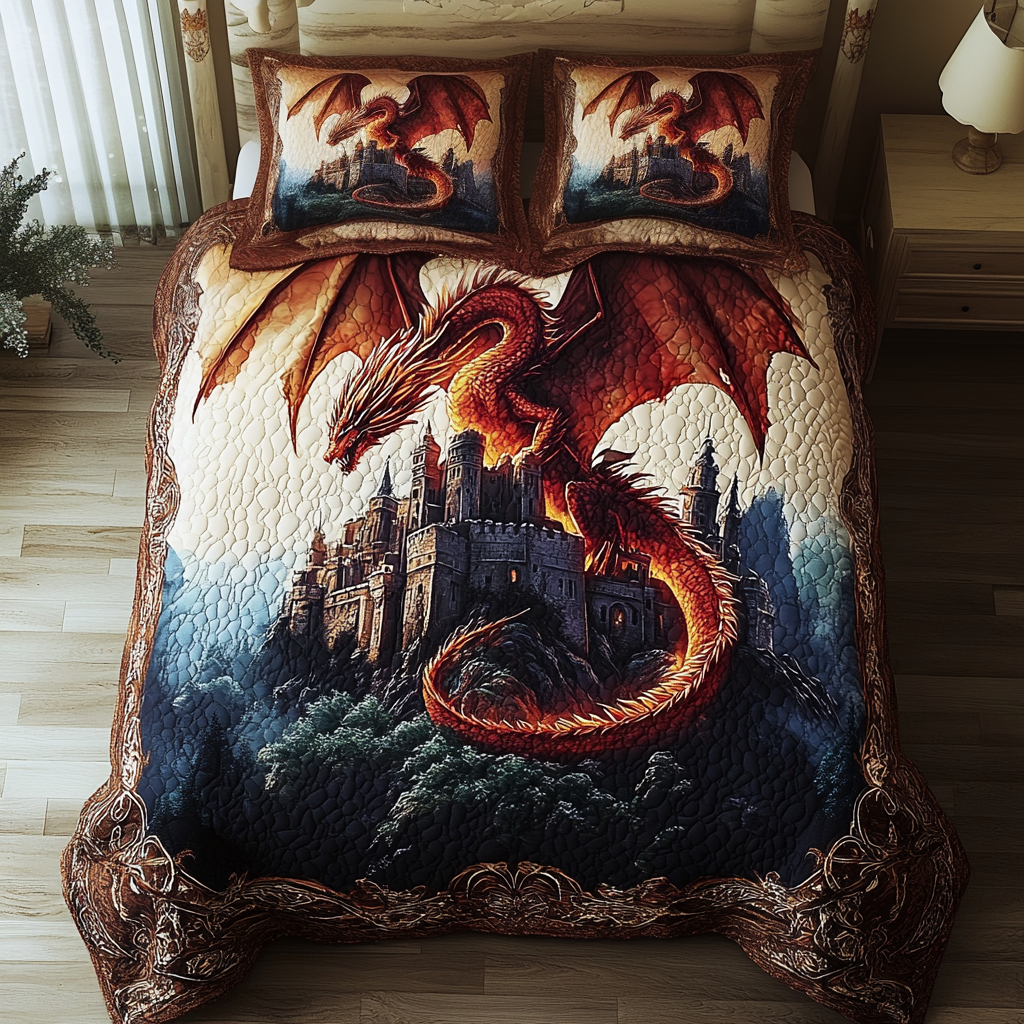 Guardian Flame 3-Piece Quilted Bedding Set NCU0DV3823