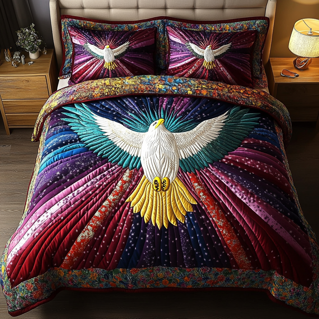 Guardian of Skies 3-Piece Quilted Bedding Set NCU0DK4057