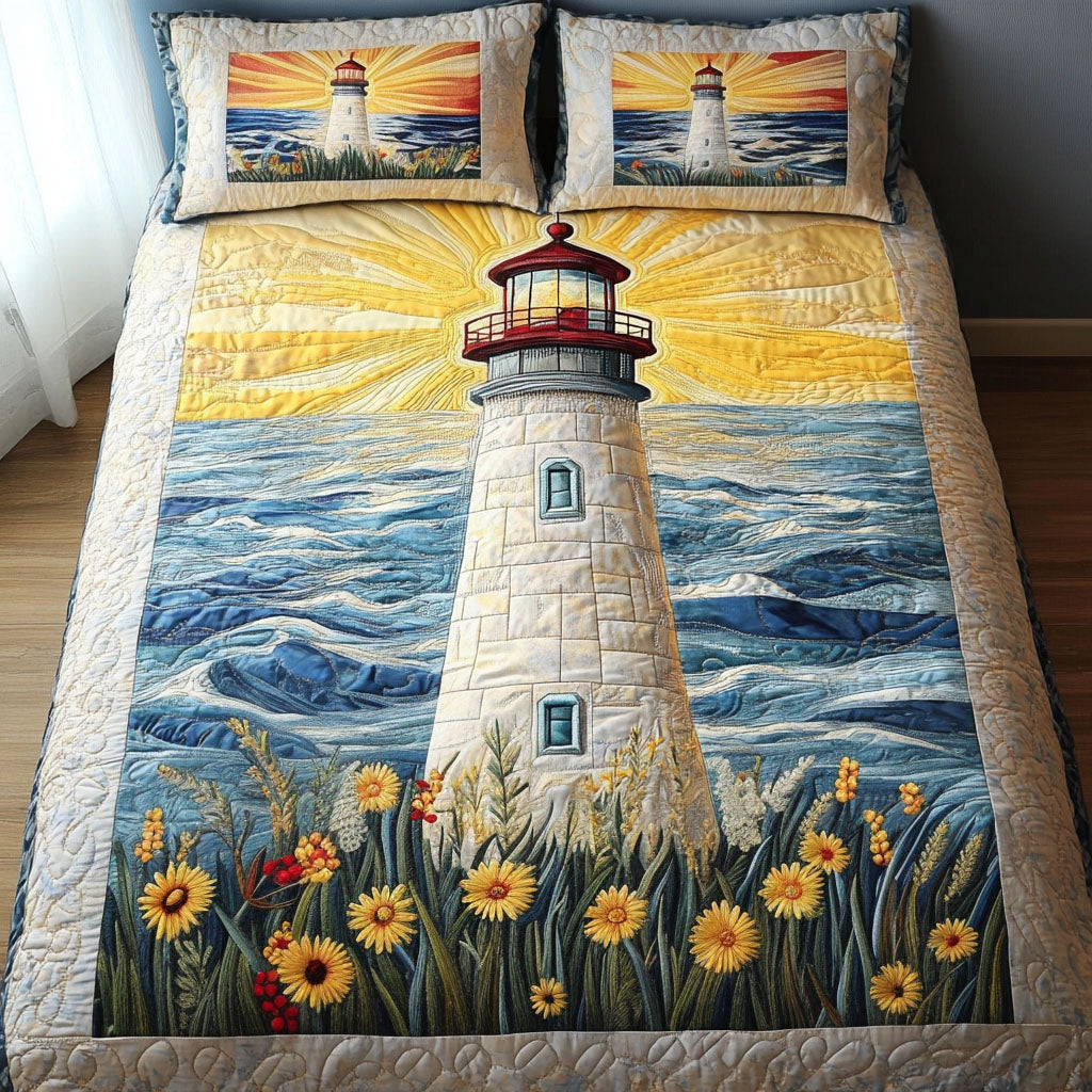 Guiding Light 3-Piece Quilted Bedding Set NCU0NT3541