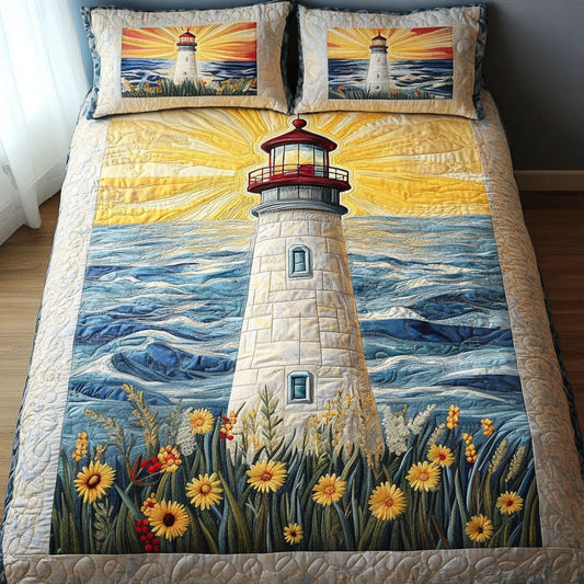 Guiding Light 3-Piece Quilted Bedding Set NCU0NT3541