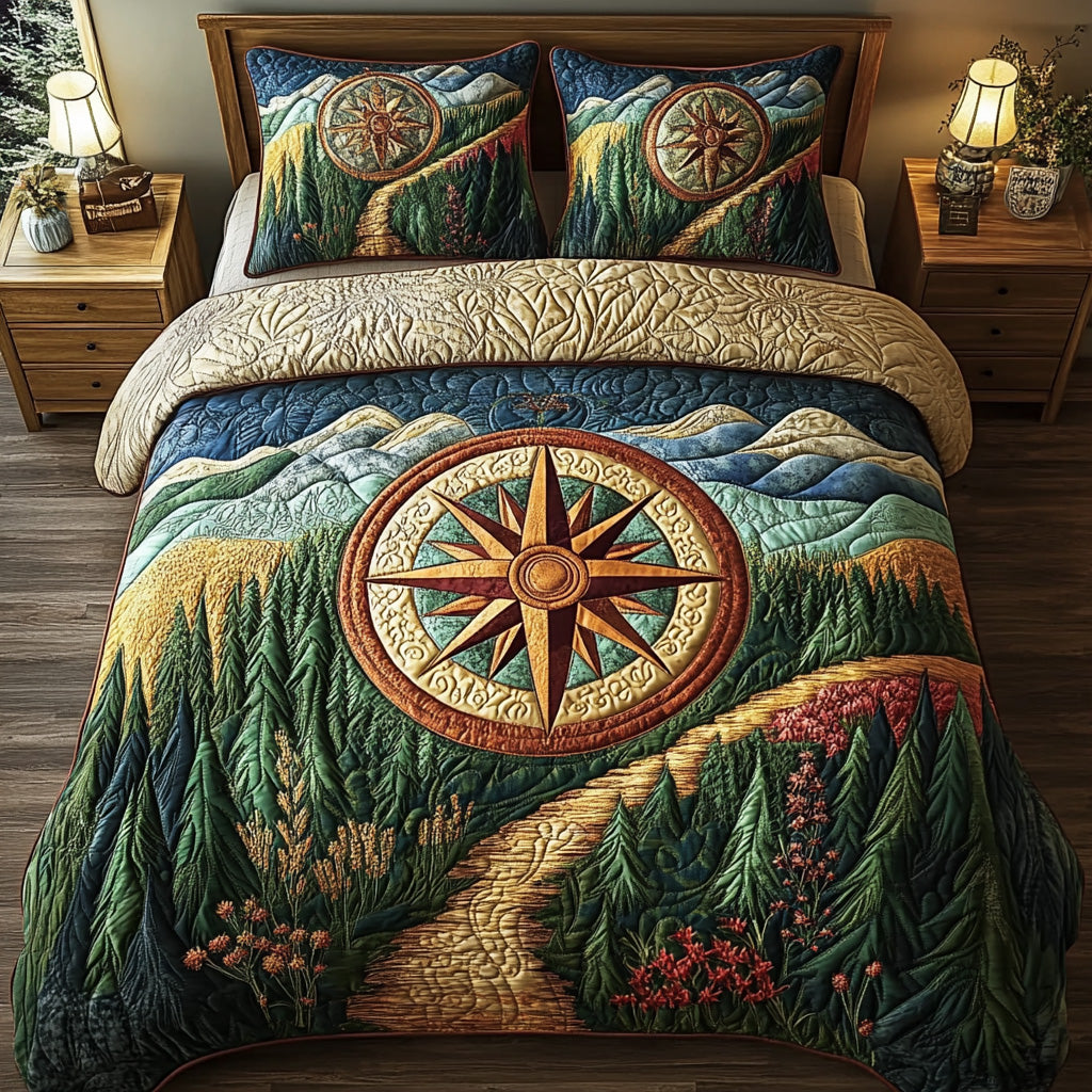 Guiding Point 3-Piece Quilted Bedding Set NCU0DV7311