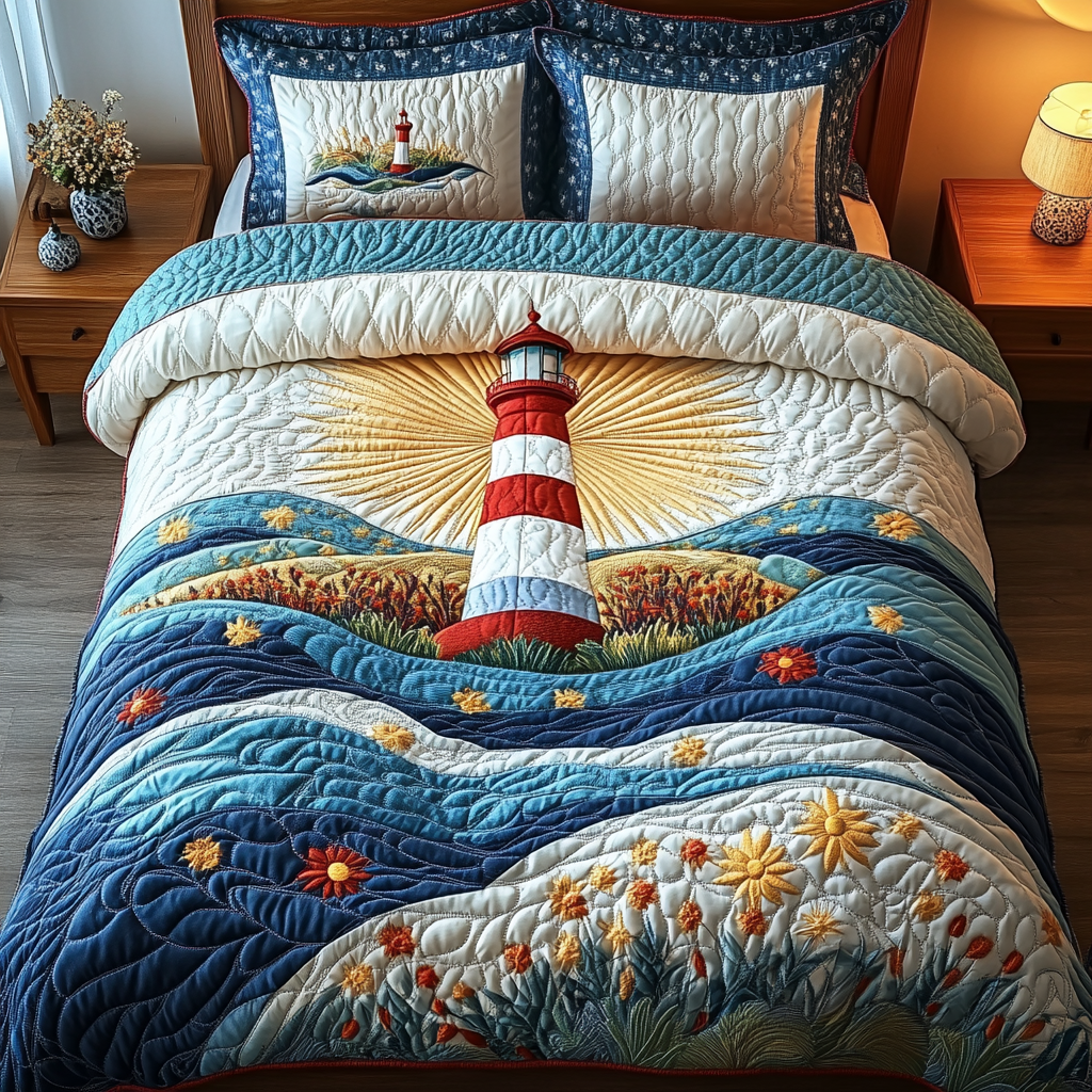 Guiding Star 3-Piece Quilted Bedding Set NCU0DV4587