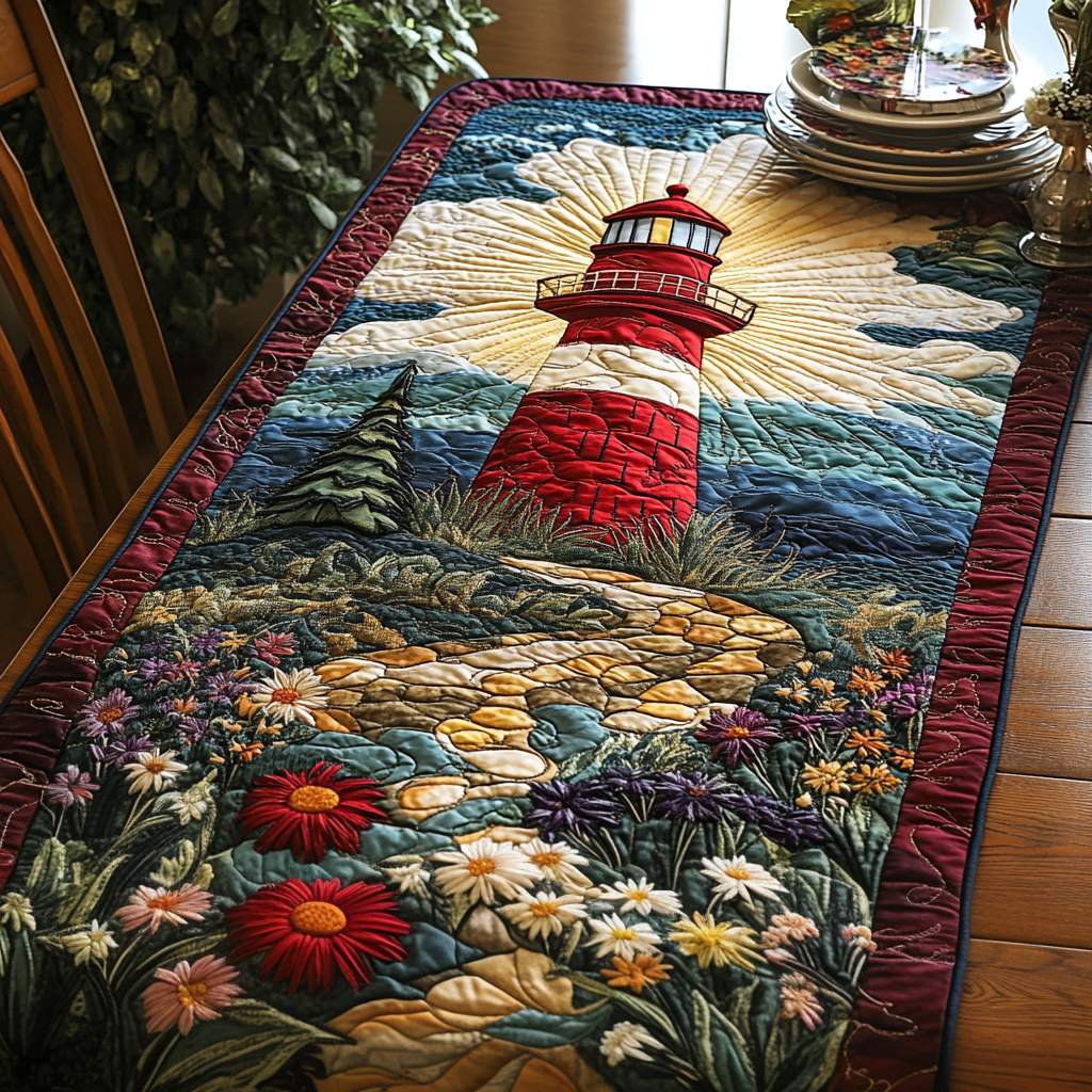 Guiding Star Quilted Table Runner NCU0DV4618