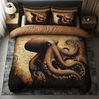 Tentacle Dream 3-Piece Quilted Bedding Set NCU0DK6249