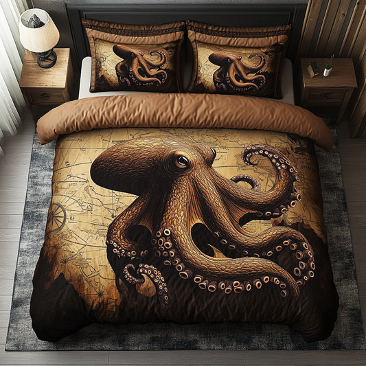 Tentacle Dream 3-Piece Quilted Bedding Set NCU0DK6249