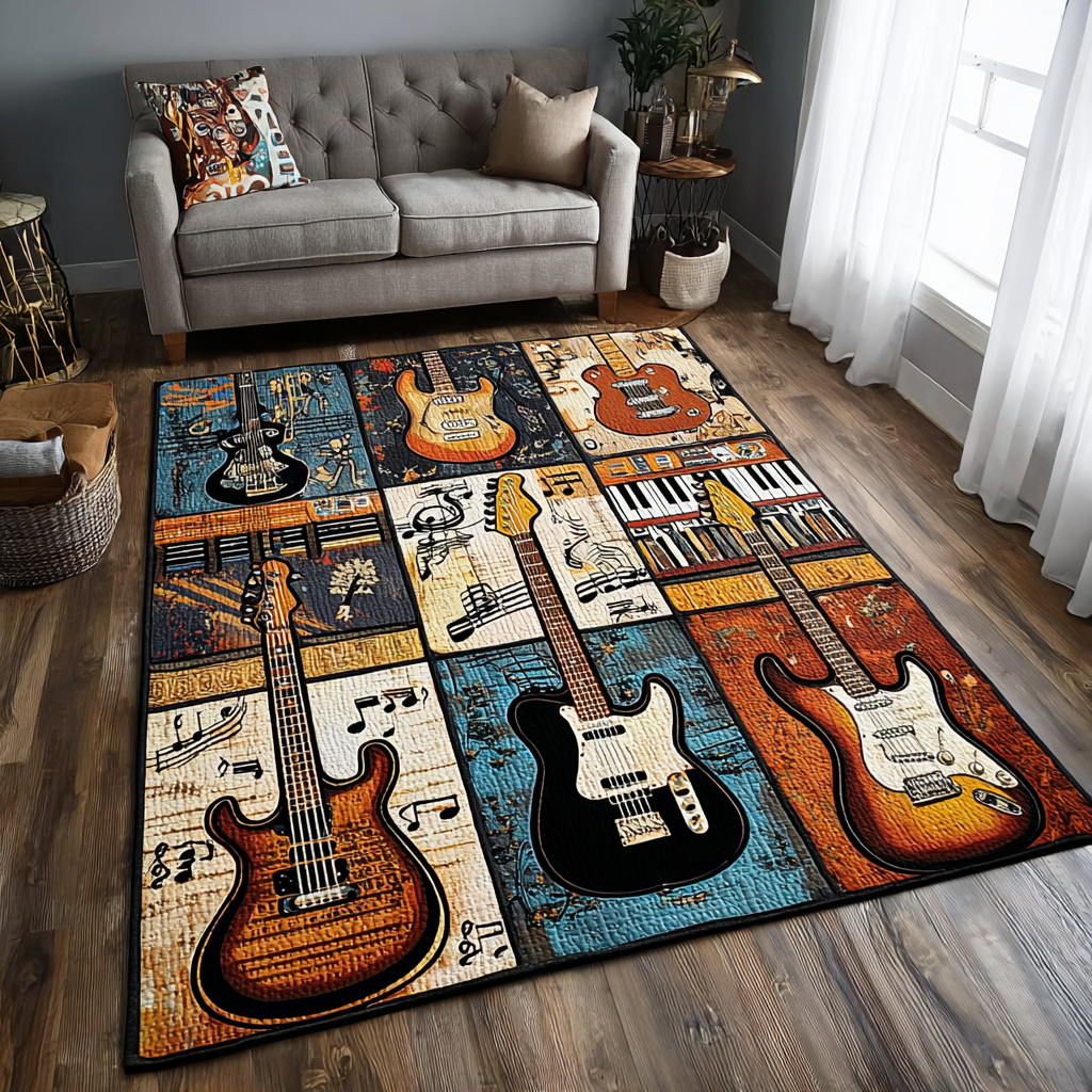 Guitar Harmony Area Rug NCU0DK10149