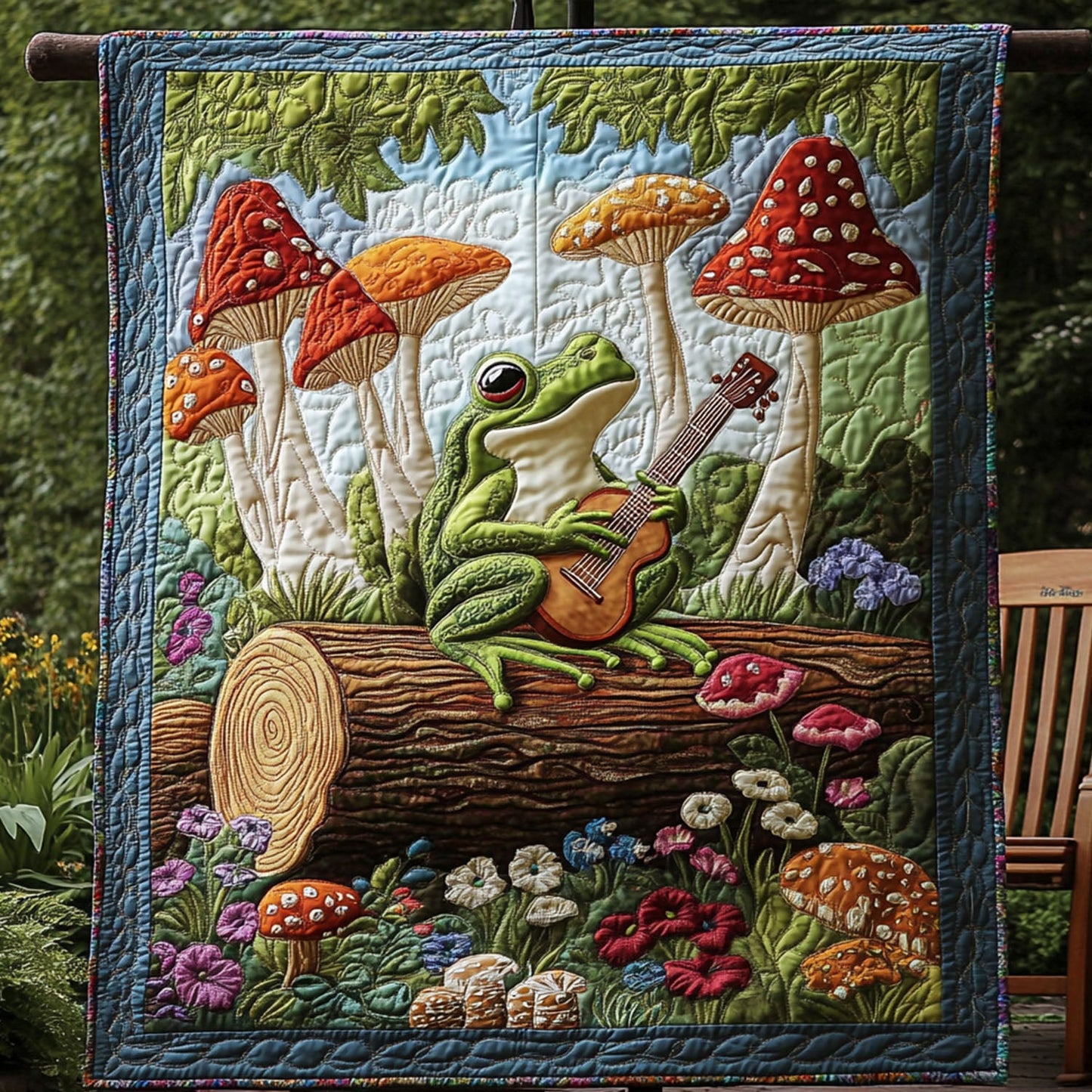 Guitar Hopper Quilted Blanket NCU0PT7168