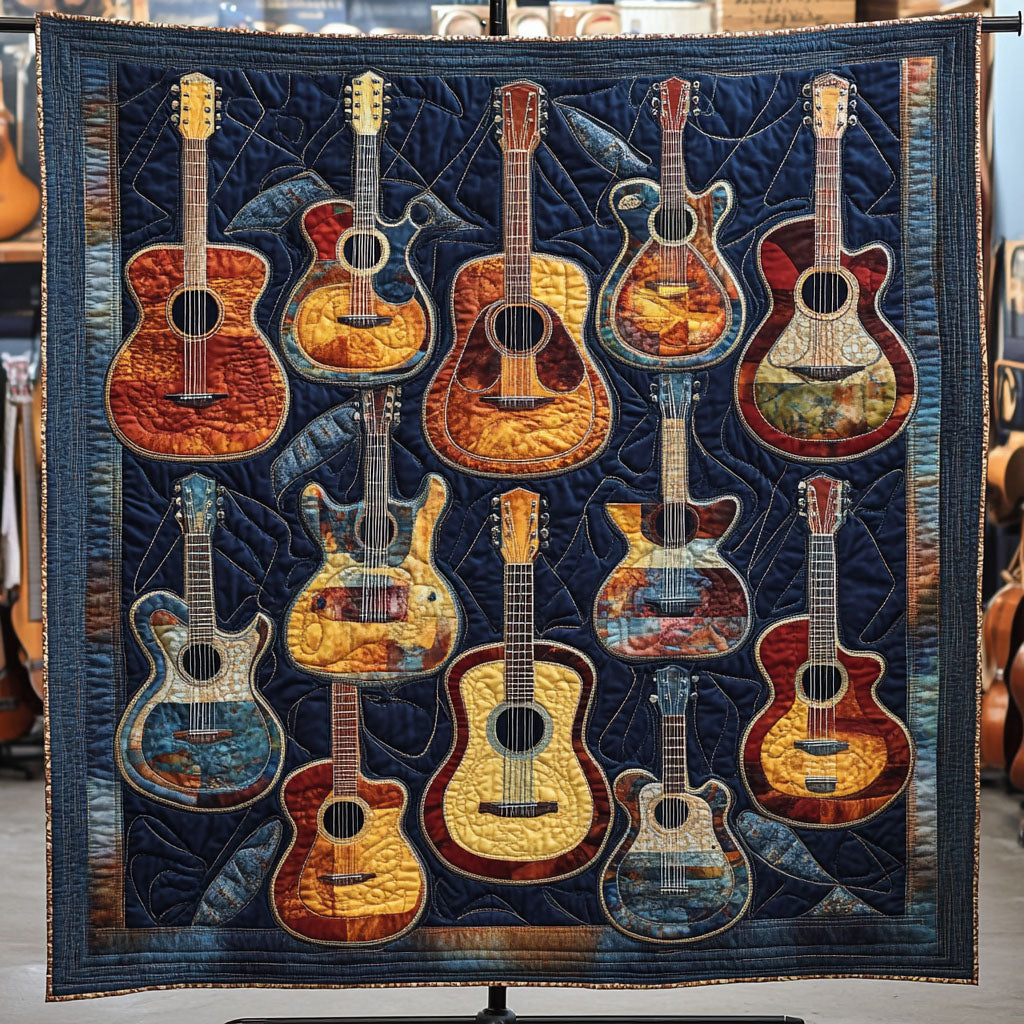 Guitar Serenade Quilted Blanket NCU0PT1345