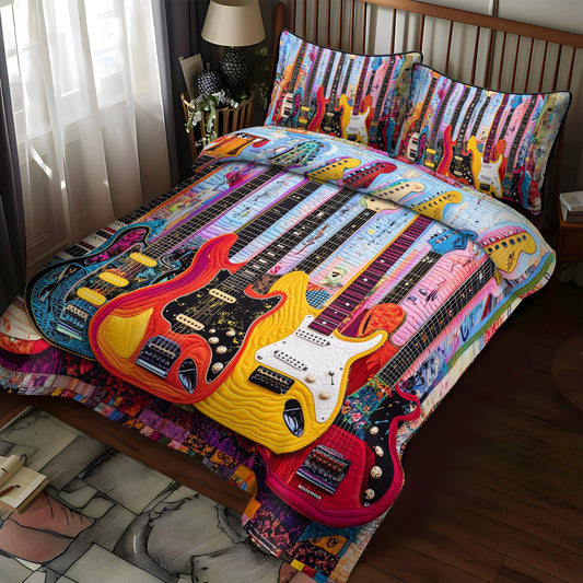 Guitarist Dream 3-Piece Quilted Bedding Set NCU0PT1625