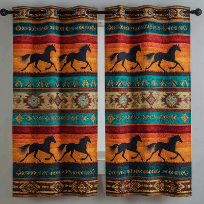 Gypsy Horse Totem Quilted Curtains NCU0XD1881