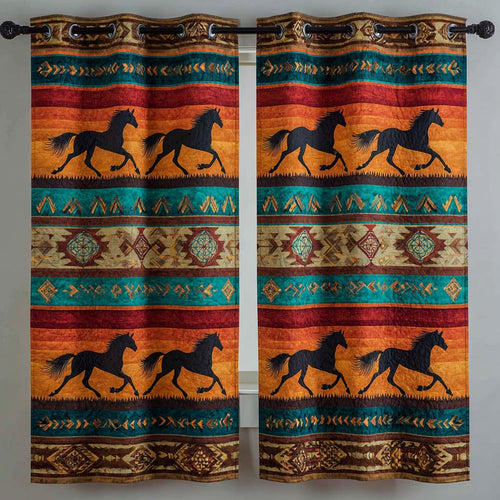 Gypsy Horse Totem Quilted Curtains NCU0XD1881
