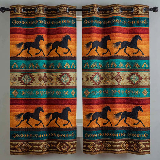 Gypsy Horse Totem Quilted Curtains NCU0XD1881