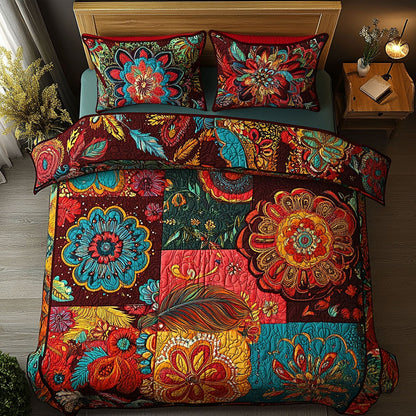 Gypsy Spirit 3-Piece Quilted Bedding Set NCU0PT7141