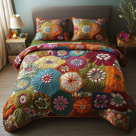 Gypsy Vibes 3-Piece Quilted Bedding Set NCU0PT7033