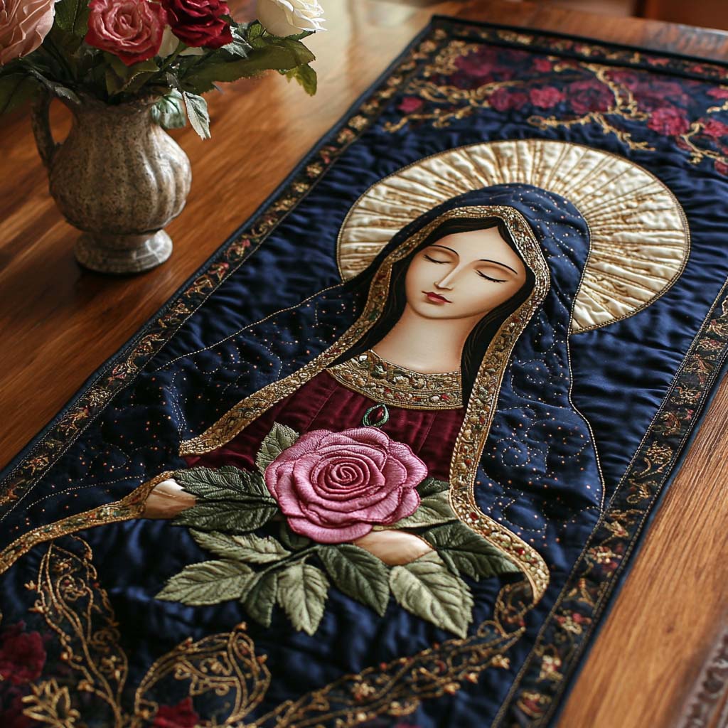 Hail Mary Quilted Table Runner NCU0NT7796