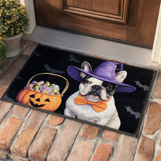 Halloween French Bulldog Doormat NCU0HH547